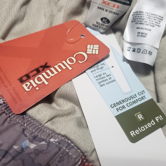 Columbia XCO Mens Grey Printed Shorts XL New with Tags - Picture 5 of 9